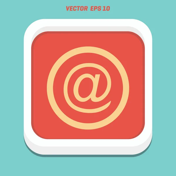 E-mailben lapos ikon — Stock Vector