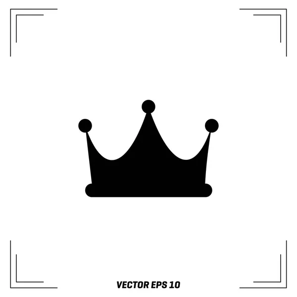 Corona icono plano — Vector de stock