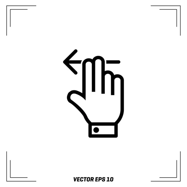 Hand with arrow icon — Stock Vector