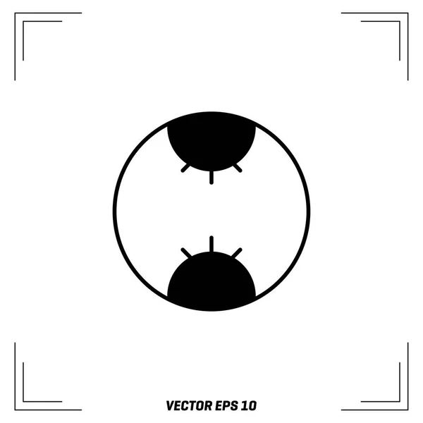 Béisbol bola plana icono — Vector de stock