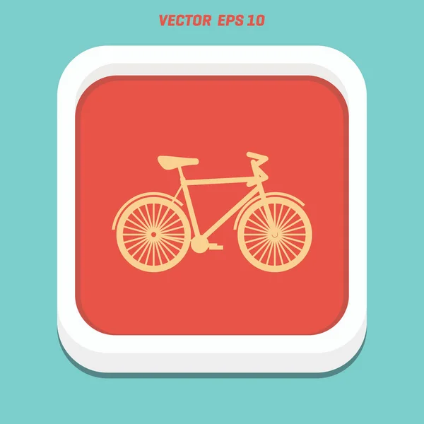 Bicicleta icono plano — Archivo Imágenes Vectoriales