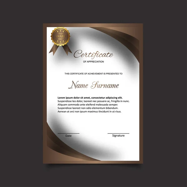 Шаблон бизнес сертификата — стоковый вектор