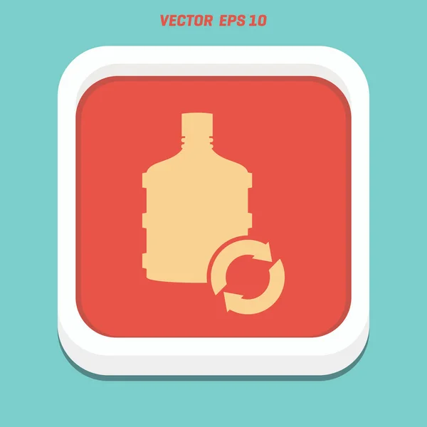 Icono de botella de agua — Vector de stock