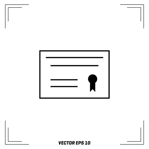 Icône de ligne de certificat. — Image vectorielle