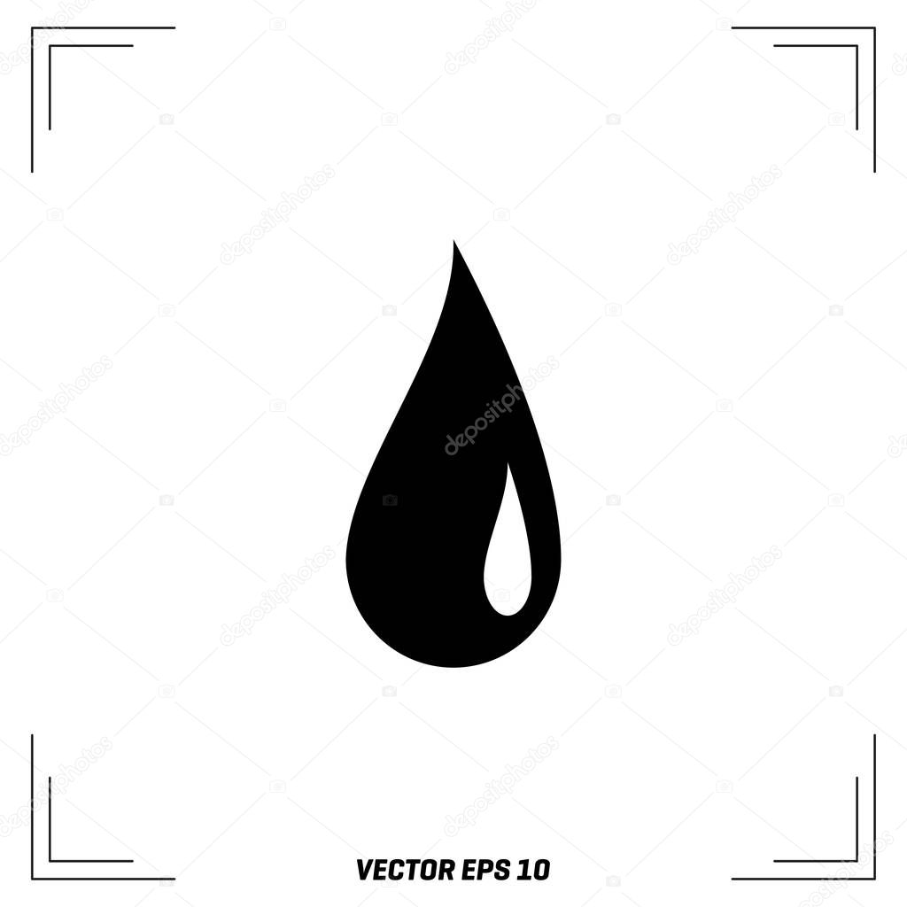 Drop flat Icon, vector, illustration