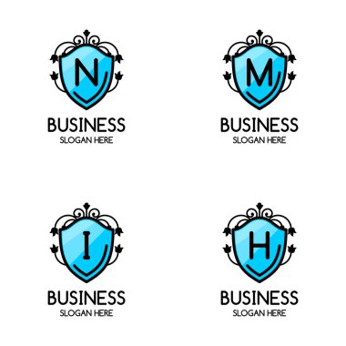 Kurumsal Logo şablonu harflerle 