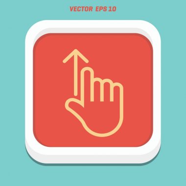 bir parmak hareketi swiping 