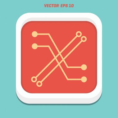 Bağlantıları düz simgesi