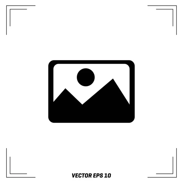 Imagen icono plano — Vector de stock