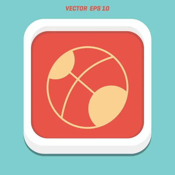 Fotbal pictograma plat — Vector de stoc