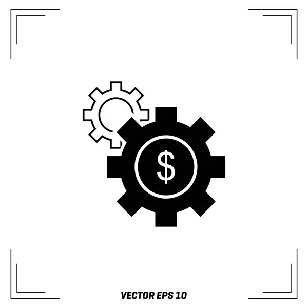 Gears flat icon — Stock Vector