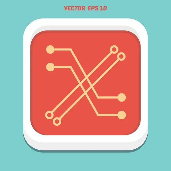 Conexiones Icono plano — Vector de stock