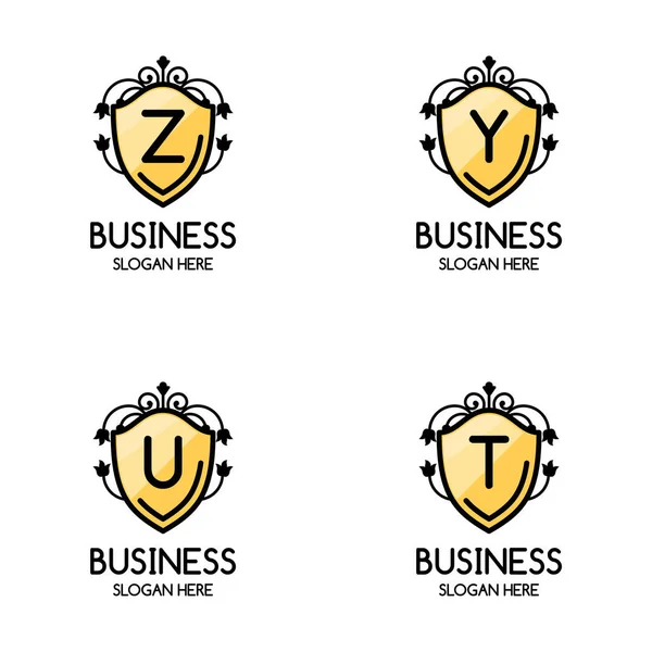 Plantilla de logos corporativos con letras — Vector de stock