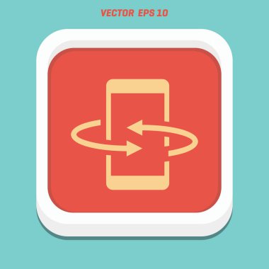  Cep telefonu düz simgesi 