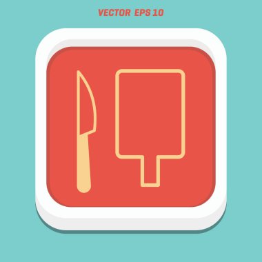 kesme tahtası ve bıçak simgesi