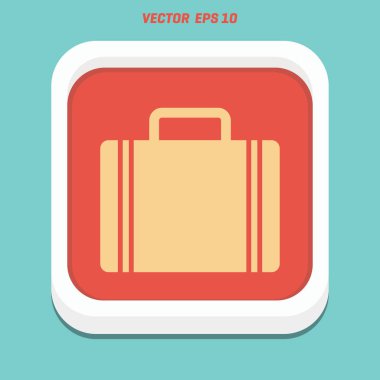 Evrak Çantası Düz Simgesi