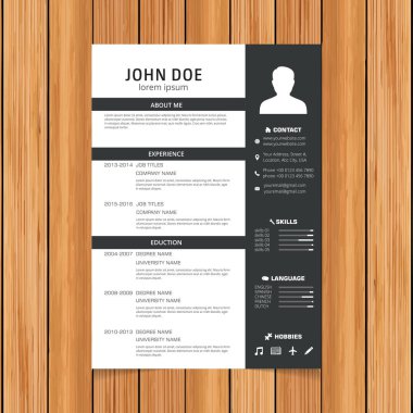 şık özgeçmiş şablonu