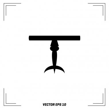 yuvarlak masa düz simgesi