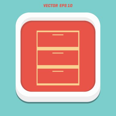 çekmece düz simgesi