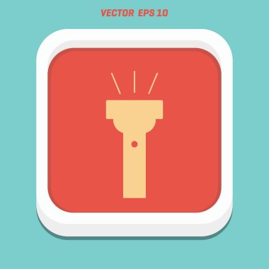 Elektrik meşale düz simgesi