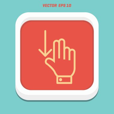 İki parmak ile aşağı ok