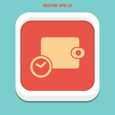 m-cüzdan düz simgesi