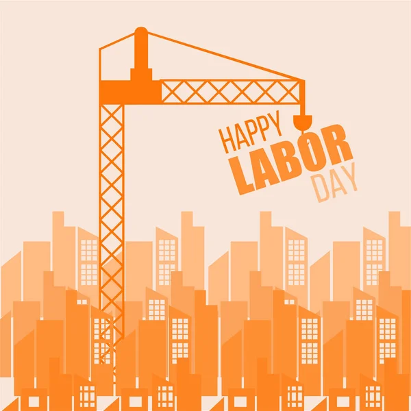 Happy Labor Day greeting card — Stock Vector