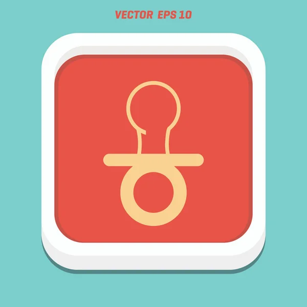 Nipple flat icon — Stock Vector