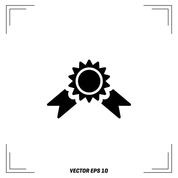 Ícone plano medalha — Vetor de Stock