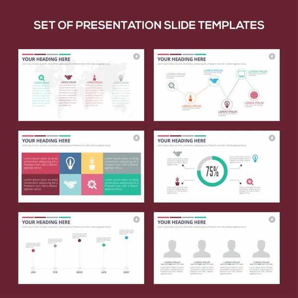 Elementos infográficos para modelos de apresentação — Vetor de Stock