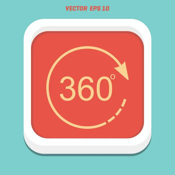 Creative logo of 360 degrees — Stock Vector