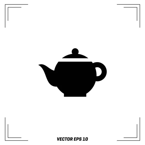 Чайник квартира значок — стоковий вектор