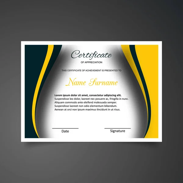 Business certificate template — Stock Vector