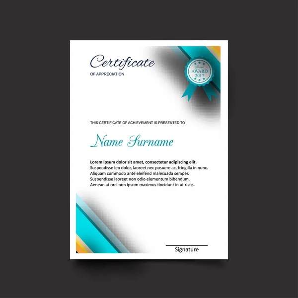 Szablon certyfikatu firmy — Wektor stockowy