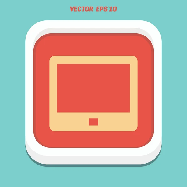 Icono plano LCD — Archivo Imágenes Vectoriales