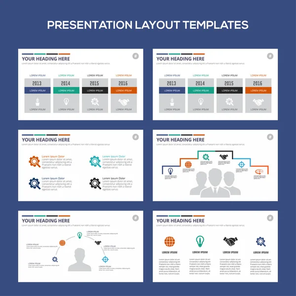 Elementos infográficos para plantillas de presentación — Vector de stock