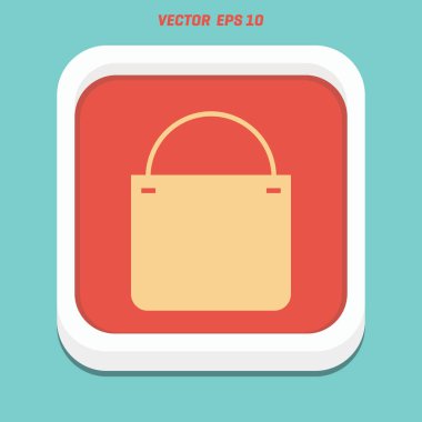 kadın el çantası düz simgesi