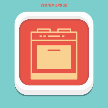 Fırın düz simgesi