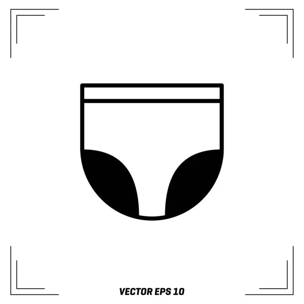 Pañal icono plano — Vector de stock