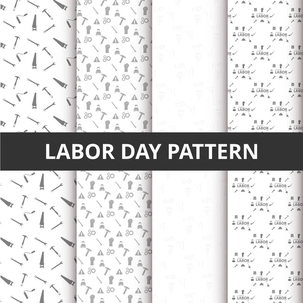 Set of Labor Day Patterns — Stock Vector