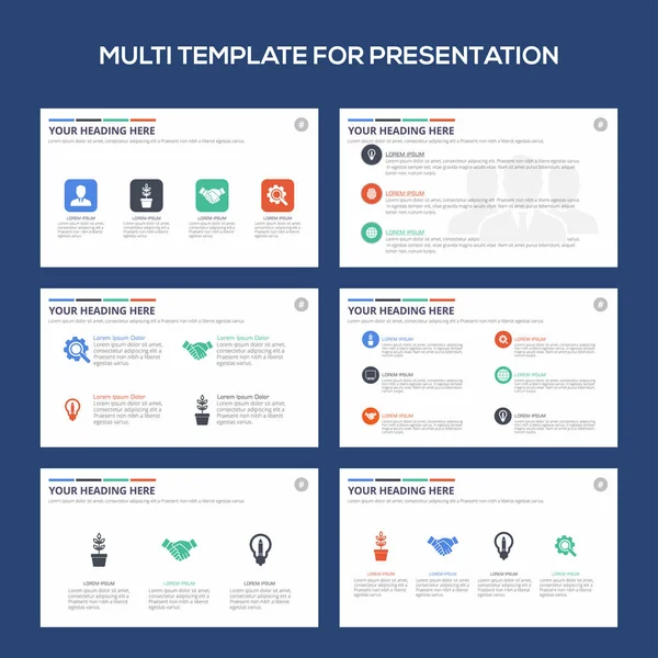 Elementos infográficos para plantillas de presentación — Vector de stock