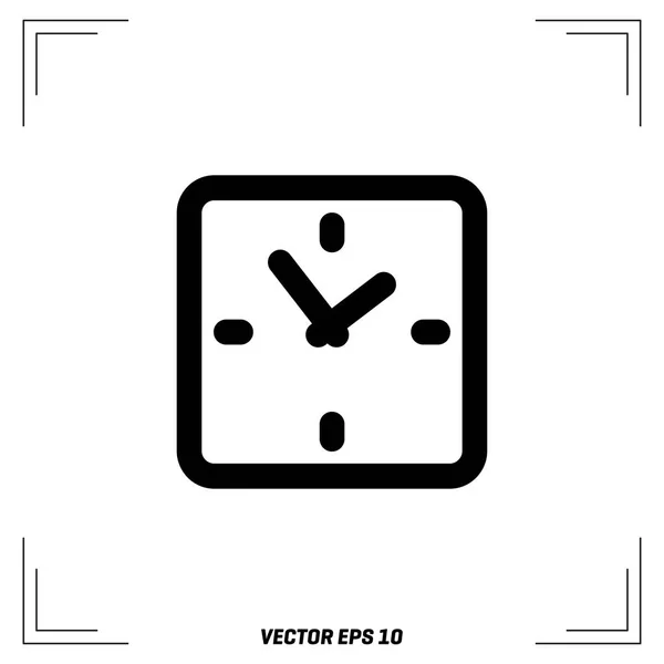 Flat icon of clock — Stock Vector