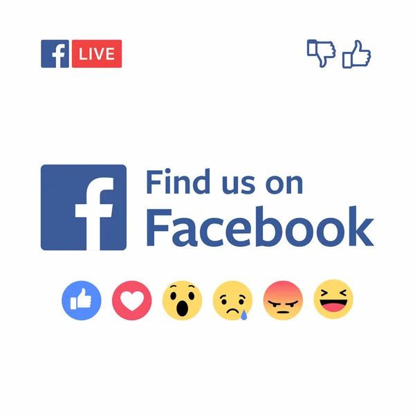 New Facebook like buttons — Stock Vector