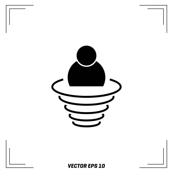 Icône utilisateur plat — Image vectorielle