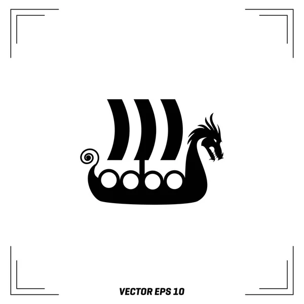 Viking ship ikonen — Stock vektor