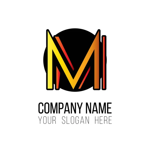 Företagets logotyp mall med bokstaven M — Stock vektor