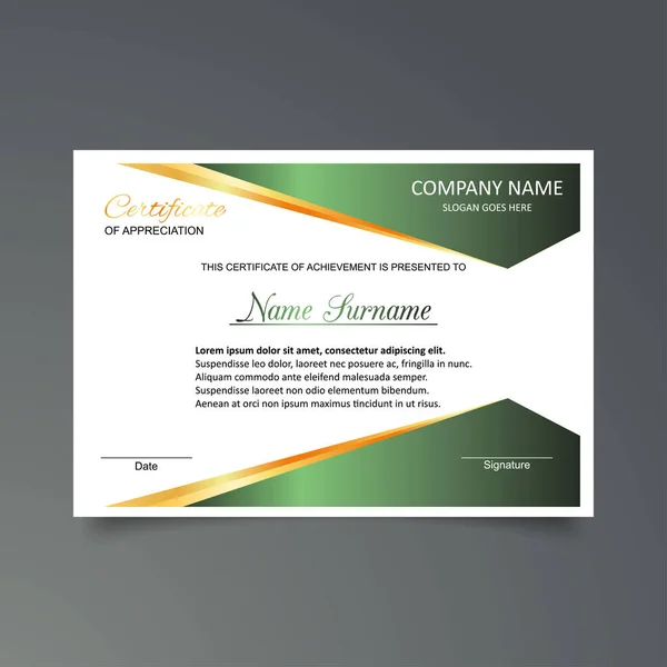 Business certificate template — Stock Vector