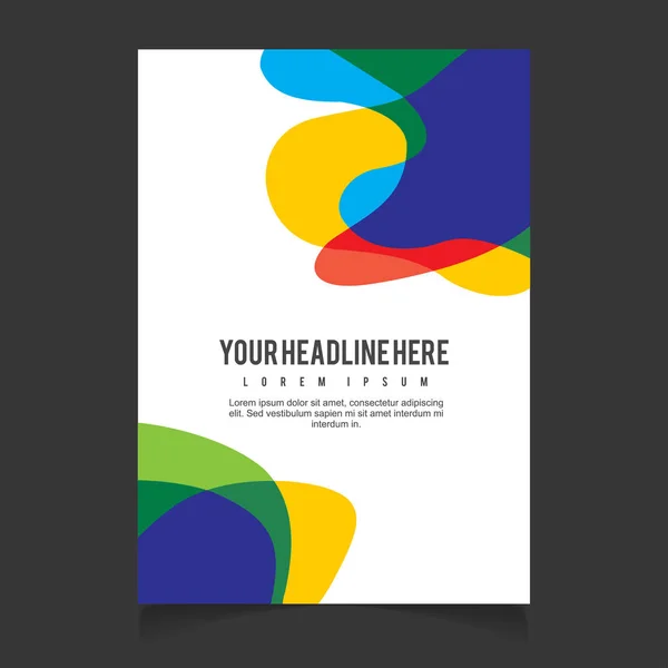 Modelo colorido para brochura — Vetor de Stock