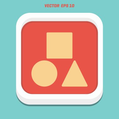 kart geometrik figürler ile 