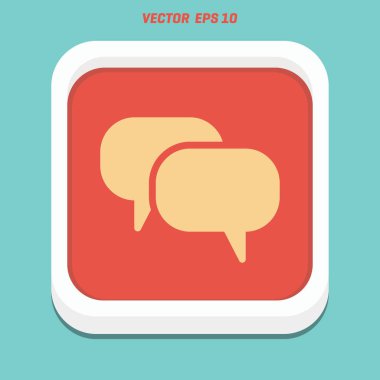 sohbet kabarcıklar düz simgesi